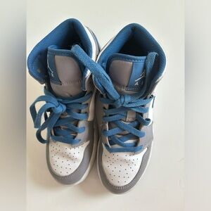 Blue and white Jordan 1 mid